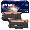 Hyggetech TN3480 2BK Ricarica toner compatibile per Brother TN3480 TN3430 TN-3480 TN-3430 Toner per Brother HL-L5100DN MFC-L5750DW HL-L5200DW MFC-L5700DW HL-L6400DW HL-L5000D HL-L5200DWT