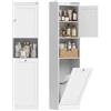 HOMCOM Mobile Bagno Alto Stretto 170cm Mobiletto Bagno 40x30x170 cm Bianco