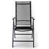 AVANTI TRENDSTORE - Serrenti - Sedia pieghevole in metallo con schienale e seduta in rete traspirabile nera. Ideale per l'esterno e resistente alle intemperie. Dimensioni LAP ca. 56x107x67cm