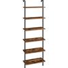 HOOBRO DIY Scaffale a Scala, Libreria 6 Ripiani, Scaffale da Parete in Stile Industriale, Organizzatore da Ufficio, per Soggiorno, Ufficio EBF65CJ01