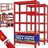 Monzana® 2x Scaffali Metallo 180x90x40cm Portata Totale 1750 Kg 10 Pannelli MDF Scaffalatura Metallo Scaffali ad Alta Portata Scaffale Cantina