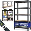Monzana® Scaffale ad Alta Portata 180x90x40cm Carico Max. 875kg Pannelli MDF Scaffalatura Metallo Officina Cantina