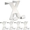RICOO Appendino da Porta MH031Sx5 in Acciaio Inox Elegante e Multifunzionale Senza Foratura 6x5x4,5 cm Argento Ideale per Bagno Cucina Camera