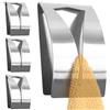 RICOO Ganci Adesivi per Bagno e Cucina Modello MH017-4, Set di 4 Gancetti Adesivi in Acciaio Inox Moderno per Asciugamani Appendini Adesivi da Muro Design Elegante Argento