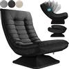 Casaria® Poltrona Relax da Lettura con Schienale Regolabile 360° Pieghevole Portata 150kg 60x105x87cm Sedia da Pavimento Imbottita Salotto Gaming