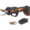 WORX NITRO 18V (20V max) Cesoia Elettrica WG330E.1, Brushless, Capacità di Taglio 25 mm, Dotata di Batteria e Caricabatterie PowerShare, Condivisibili con Tutti i Prodotti della Gamma 20V max