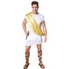 dressforfun Costume da uomo - Legionario Ottavio | Comoda tunica bianca | Fascia giallo-oro da indossare di traverso (M | no. 300343)