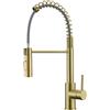 CECIPA Rubinetto Lavello Cucina Oro, Miscelatore Cucina Con Doccetta Estraibile, Rubinetto Cucina Con Due Tipi Di Getto D'acqua, Miscelatore Lavello Cucina Ad Arco Alto, Acciaio Inossidabile