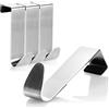 com-four® 4 Gancio per Porta in Acciaio Inox 7,5 cm