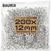 BAURIX® 200 occhielli (Ø 12 mm) per pinza Talos, solo occhielli, per teloni, tende da sole, pelle e tende, ideali per fai da te, sartoria, fai da te, pinze vendute separatamente