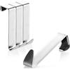 com-four® 4 ganci per porta in acciaio inox - 7,5 cm