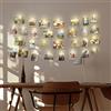 LAC FUTURE LAC Luci per Foto 5M 50 Lucine Led Decorative a Batteria - Filo Appendi Foto con Mollette 30Pz - Decorazioni Camera da Letto