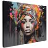 MuchoWow© Quadri Grandi Dimensioni 80x60 cm Quadretti Da Parete Quadro Moderno Camera Da Letto Stampa Foto Su Tela Soggiorno Cornice DecorazioniDonna - Graffiti - Banksy - Pop Art - Street Art