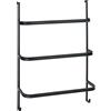 Wenko 24026100 - Porta asciugamani Irpinia, con 3 barre porta asciugamani, in acciaio, 54, 5 x 77, 5 x 21, 5 cm, colore: Nero