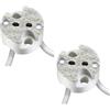 ledscom.de 2 portalampade GU5.3/G4, ceramica, bianco, 12 V CA, max. 25 W