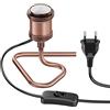 ledscom.de Lampada da tavolo RETRA, interruttore, bronzo, 1x E27 max. 60W