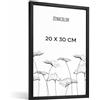 Zenacolor Cornice Foto 20x30 cm Legno Nero - Portafoto con Pellicola Protettiva Antigraffio, da Appendere al Muro o da Appoggiare