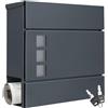 MONZANA® Cassetta Postale da Esterno XXL Acciaio Incl. 2 Chiavi Cassette Lettere Box Posta da Muro Post Box Buca Portalettere Scomparto Portagiornali