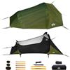Night Cat Tenda Amaca Con Zanzariera: A Forma Triangolare Con Fondo Piatto Impermeabile per 1 Posto Verde