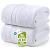 Utopia Towels - Confezione da 2 Asciugamani Di Lusso Jumbo (90 x 180 CM) - 100% Cotone Filato Ad Anelli, Altamente Assorbente, Morbido e Ad Asciugatura Rapida (Bianco)