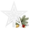 COM-FOUR® Stella glitterata per albero di Natale - Decorazione a stella per albero di Natale - Decorazione per albero di Natale per qualsiasi decorazione per albero - Stella di Natale infrangibile