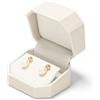 Oirlv Bianco Pu Pelle Scatola Orecchini,Scatola Per Orecchini,Earring Box,Cofanetto Regalo Per San Valentino