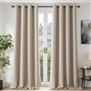 TOPICK Tende Oscuranti per Interni 2 Pezzi L 140 x A 260 cm Curtains Oscurante Tende per Soggiorno e Camera da Letto Termiche Isolanti Anti-Rumore con Anelli Moderne, Beige