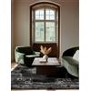 RugVista Vintage Vega, Tappeto, Vintage, 300 x 400 cm, Rettangolare, Pelo corto, Soggiorno, Sala da pranzo, Camera letto, Cucina, Lavabile solo a secco, oeko_tex_100, Nero