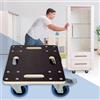 ECD Germany Carrello da Trasporto Mobili Elettrodomestici - 35x50 cm - Portata Carico max. 800 kg - Piattaforma Girevole Pedana con Ruote in Gomma Base Mobile Sposta Carichi Pesanti Trasloco con Freni