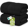 Utopia Towels - Confezione da 2 Asciugamani Di Lusso Jumbo (90 x 180 CM) - 100% Cotone Filato Ad Anelli, Altamente Assorbente, Morbido e Ad Asciugatura Rapida(Nero)