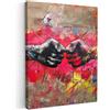 MuchoWow© Stampa su Tela 50x70 cm Canvas Quadri per il Soggiorno Quadro Camera da Letto Decorazioni Parete Street art - Mani - Graffiti - Arte - Banksy