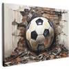 MuchoWow© Quadro Camera Da Letto 90x60 cm Quadri Soggiorno Decorazione Parete Quadri Moderni Su Tela Stampe Foto Con Cornice Quadretti PosterCalcio - Muro - Nero - Bianco