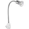 ledscom.de Lampada a zoccolo LESCH lampada da lettura a collo d'oca, interruttore, cromo incl. lampada LED GU10 504lm 44° bianco