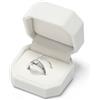 Papten Astuccio per Gioielli per Anello, in Velluto Bianco Doppia Scatola per Anello, Confezione Regalo, per Proposta di Matrimonio (escluso Gioiello)