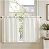 TOPICK Tenda Cucina Tende Corte Piccole Brise Bianco 90x75 cm 2 Pannelli