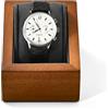 Oirlv In Legno Massiccio Scatola Degli Orologi,Porta Orologi Con Cuscino Watch Storage Box (7 x 9,5 x 4,8 cm,Grigio Scuro)