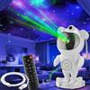tectake® Lampada Astronauta Cielo Stellato, Proiettore Stelle a LED, 4 Colori RGB, Altoparlante Bluetooth e Musica, Testa Girevole 360°, Telecomando, Cavo USB-C, Regalo Bambini e Adulti - Bianco