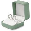 Oirlv Verde Oliva Pelle PU Scatola Per Orecchini,Scatola Orecchini Regalo,Earring Box Per San Valentino,Anniversario