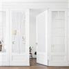 PONY DANCE Tende a Vetro per Porta Finestra 2 Pezzi 60x240 CM Tenda con Tasca Bianca Semitrasparenti con Effetto Lino Decorazione Curtains Salotto Moderne a Pacchetto