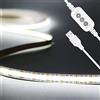 PAUTIX Striscia LED COB USB 5V Bianco Freddo 6000K 2M Regolabile LED Strip Lights,640LEDs,Super Luminosa Senza Punti LED Striscia Flessibile per Illuminazione Sottopensile in TV,Camera da Letto,Cucina
