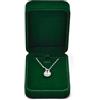 Oirlv Verde Scatola per Collana Velluto,Scatola Ciondolo,Per Anniversario Di San Valentino(Cofanetto per Collana)