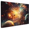 MuchoWow© Quadri Grandi Dimensioni 90x60 cm Quadretti Da Parete Quadro Moderno Camera Da Letto Stampa Foto Su Tela Soggiorno Cornice Decorazioni Via Lattea - Spazio - Neon - Pianeti