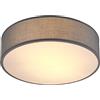 Monzana Lampadario da Soffitto 40W Rotondo 30cm Stoffa 1 Fiamma E27 Moderno Luce da Soggiorno Grigio