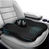 Arbanith Cuscino Sedile Auto - Cuscino Rialzo Ergonomico in Memory Foam con Base Antiscivolo e Cinturino Regolabile - Cuscino per Auto, Camion