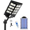 JAYNLT Y-4000W Lampione Solare Led Esterno, Lampada Stradale Solare con Sensore Movimento, IP67 Impermeabile Faro Stradale con Pannello Solari Cortile, Garage