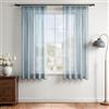 MRTREES Tende Finestre Voile Semi Trasparenti Blu Navy con Fettuccia 140x160 CM 2 Pezzi Tenda Confezionate a Panello Tende Corte a Caduta Leggere per Camera da Letto Cucina e Interni Moderne