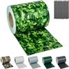 tectake® Rotolo Recinzione PVC 19 cm, Clip Montaggio, Resistente UV, Facile Installazione, Protezione Intemperie, Antistrappo, Frangivista Balcone, Paravento da Esterno - 35 m, Effetto Prato Verde