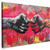 MuchoWow© Stampa su Tela 120x80 cm Canvas Quadri per il Soggiorno Quadro Camera da Letto Decorazioni Parete Street art - Mani - Graffiti - Arte - Banksy