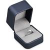 Oirlv Pelle Pu Blu Scuro Scatola Anello,Scatola Anello Fidanzamento,Ring Box, Per Matrimonio,Proposta