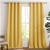 PONY DANCE Tende Oscuranti con Anelli per Salotto Eleganti Giallo Tende Soggiorno Moderne 2 Pezzi L 140 x A 240 cm Curtains Termiche Isolanti per Interni e Cameretta Bambini
